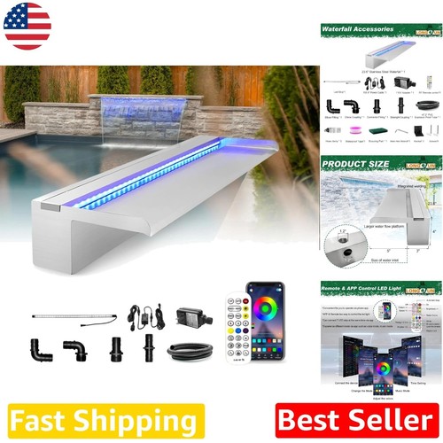 Outdoor led waterfall spillway - outdoor,