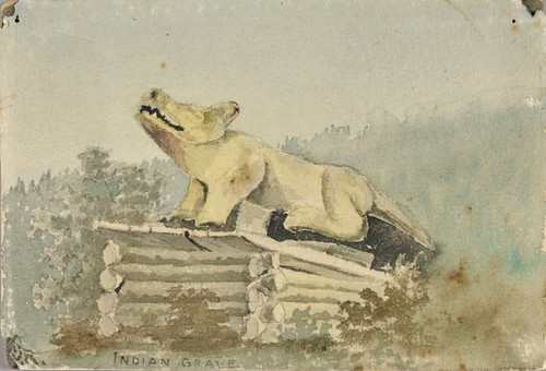 Indian grave wolf - wolf, totem