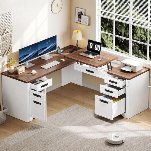 Shaped executive desk - l,