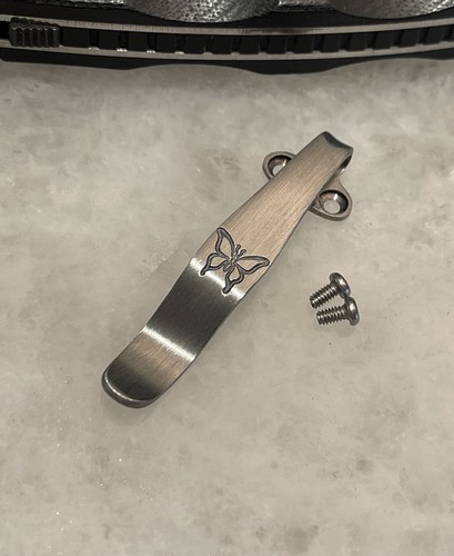 Titanium deep pocket clip - titanium, for