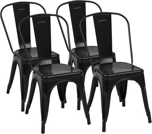 Metal dining chairs set 4 - metal,