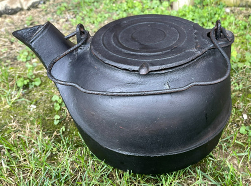 Antique cast iron kettle - antique,