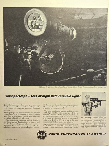Rca victor sniperscope rifle - rca,