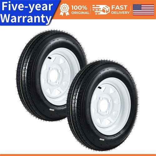 Pack trailer tires rims - on,