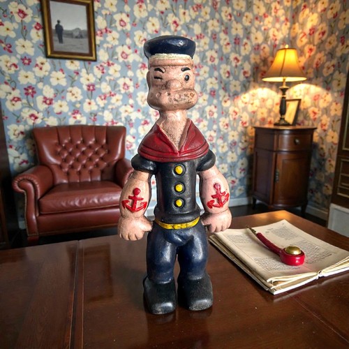 Vintage style cast iron popeye - style,