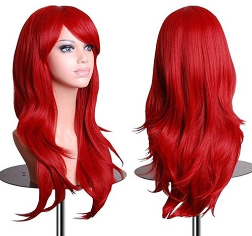 5in red fashion full - 27.5in, curly