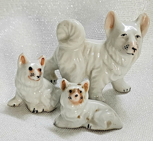 Miniature bone china - bone, husky