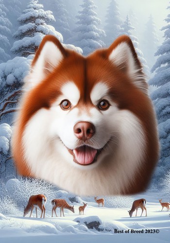 Siberian husky red white - husky, red/white