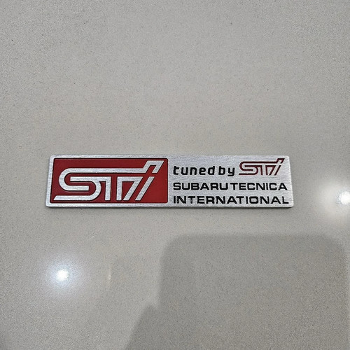 Sti subaru red metal - sti,