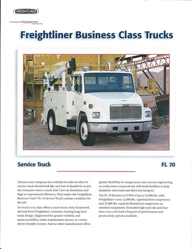 Truck brochure freightliner - truck,
