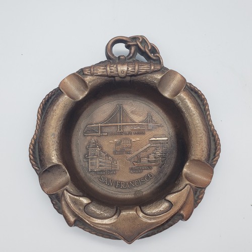 Vintage metal ashtray life - vintage,