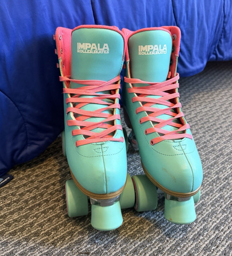 Impala roller skates - skates, teal/pink