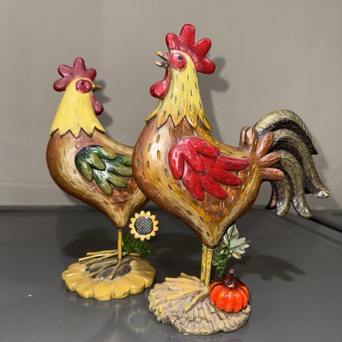 Farmhouse rooster figurines - farmhouse,