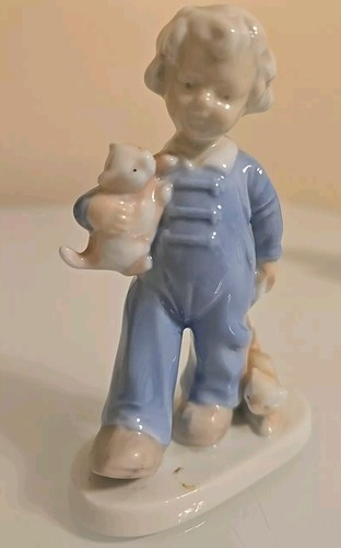 Vintage napco boy holding - boy,