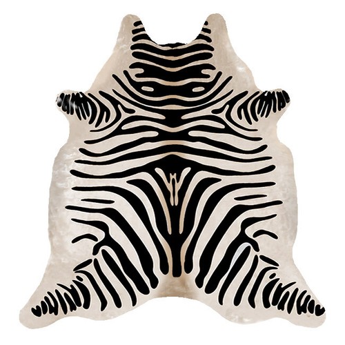 8x7 real cowhide - real, zebra