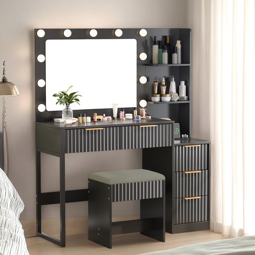 Vanity table with led - table,