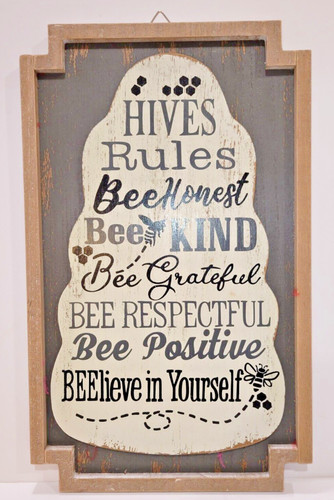 Honey bee hives rules sign - honey,