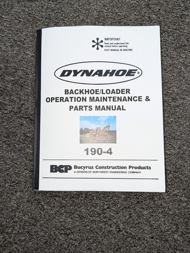 Bucyrus erie dynahoe 190 - dynahoe, 190-4