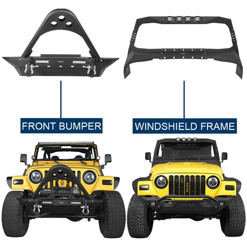 Steel front bumper - steel, +