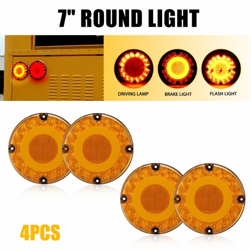 Amber round led truck - amber,