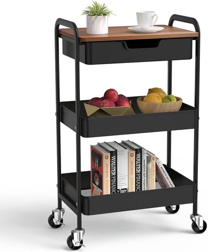 Tier rolling cart with - tier,