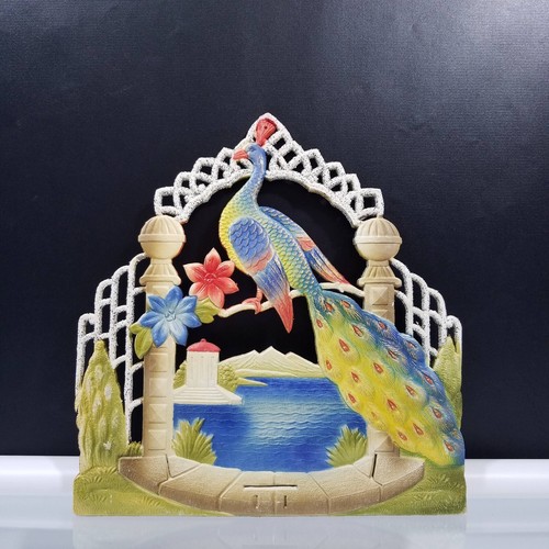 Peacock perch wall art - peacock,