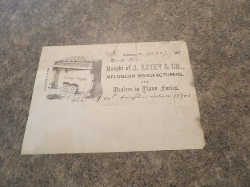 1869 estey co - co., organs