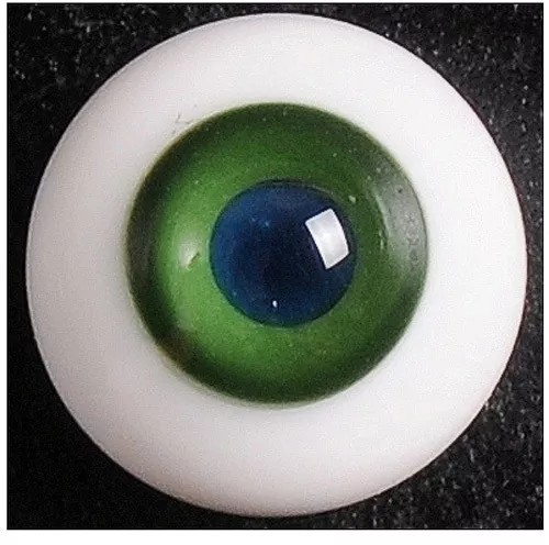 Glass eye 12mm - md, bgreen