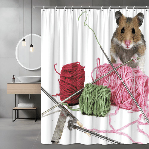 Hamster with yarn - with, and