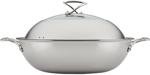 Clad stainless steel wok - clad,