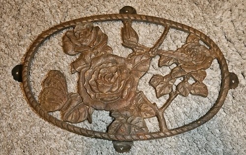 Vintage cast iron floral - vintage,
