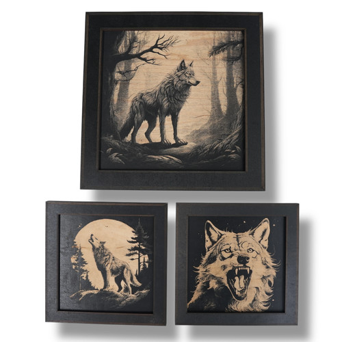 Framed art wolf - wolf, set