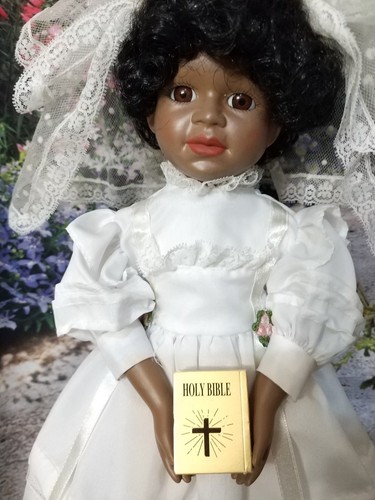 Porcelain christening doll - porcelain, 16"