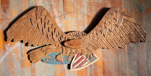 Mid century folk art carved - folk,