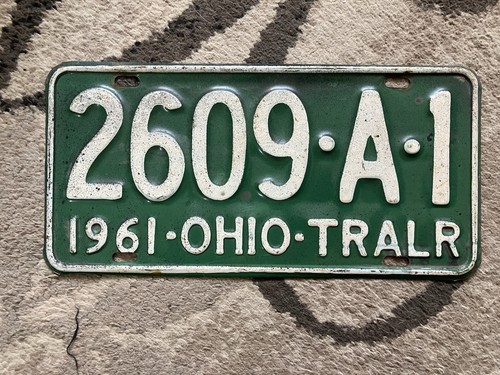 1961 ohio license - plate,, 1