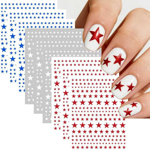 4th july nail stickers 3d - july,