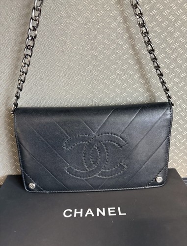 Chanel stitch long wallet - chanel,
