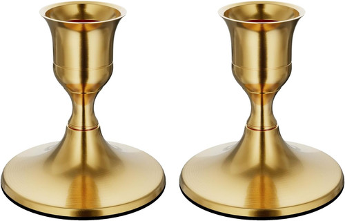 Vintage brass gold taper - brass,