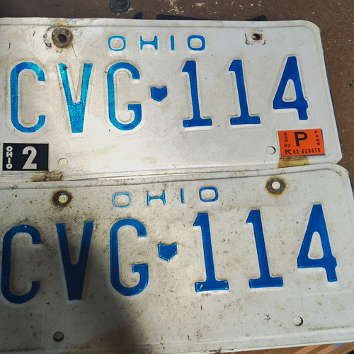 Ohio license plates - pair, set