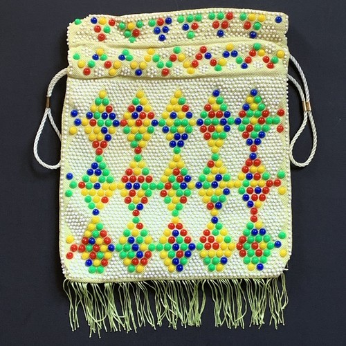 Vintage beaded drawstring - vintage,