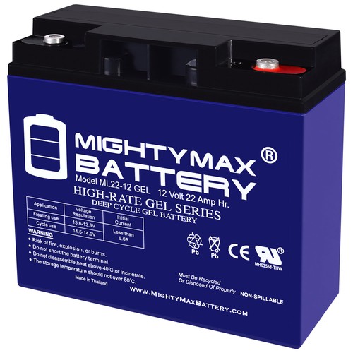 Mighty max 12v 22ah - 12v, gel