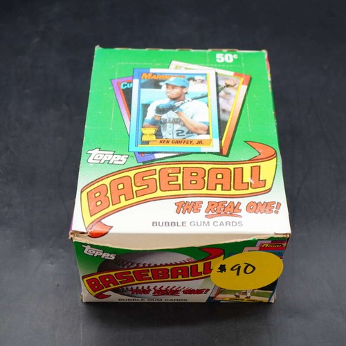 1990 topps baseball - baseball, box