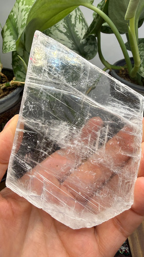 Natural raw selenite - selenite, plate-