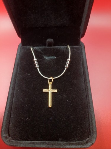 10k yellow gold cross - cross, pendant