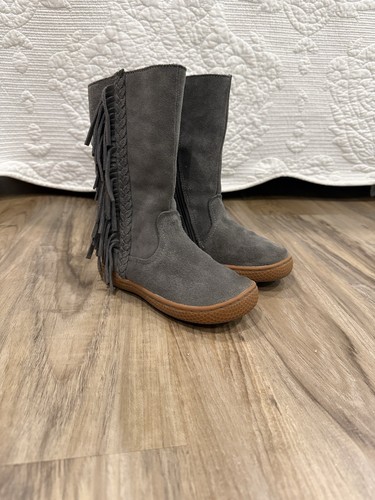 Livie luca grey fringe boots - luca,