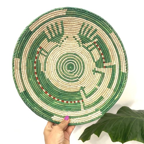 Shallow woven basket - shallow,