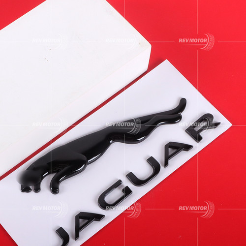 For jaguar letter emblem black - for,