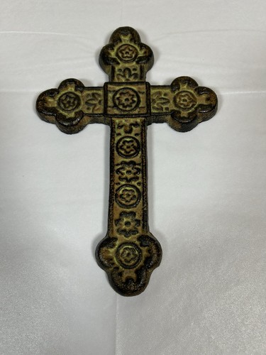Cast iron cross - decorated, wall