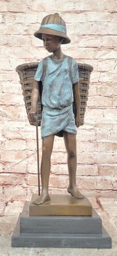 Bronze charming farm boy - charming,