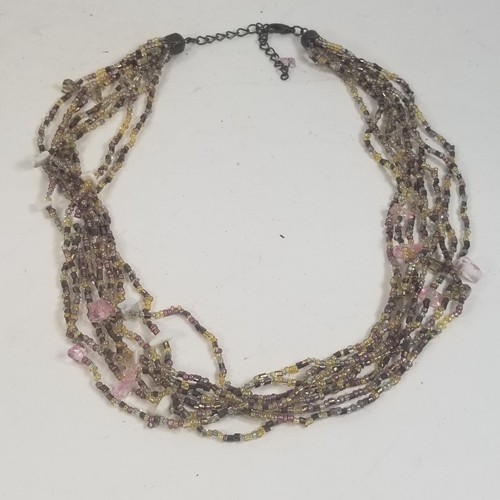 Brown multi strand glass - brown, seed